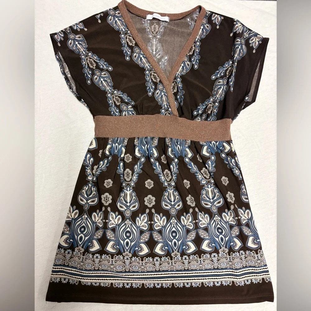 Y2K Charlotte Russe Babydoll Top - Brown Size Large, great condition - Picture 5 of 8